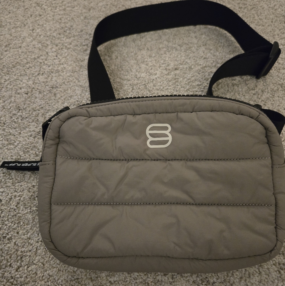 Aritzia Beige Super Puff Crossbody Bag